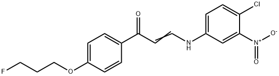 (E)-3-(4-CHLORO-3-NITROANILINO)-1-[4-(3-FLUOROPROPOXY)PHENYL]-2-PROPEN-1-ONE 结构式