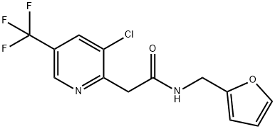2-[3-CHLORO-5-(TRIFLUOROMETHYL)-2-PYRIDINYL]-N-(2-FURYLMETHYL)ACETAMIDE 结构式
