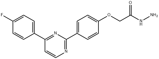 2-(4-[4-(4-FLUOROPHENYL)-2-PYRIMIDINYL]PHENOXY)ACETOHYDRAZIDE 结构式