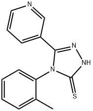 4-(2-甲基苯基)-5-(吡啶-3-基)-4H-1,2,4-三唑-3-硫醇 结构式