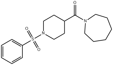 1-AZEPANYL[1-(PHENYLSULFONYL)-4-PIPERIDINYL]METHANONE 结构式