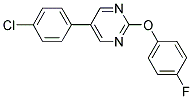 5-(4-CHLOROPHENYL)-2-(4-FLUOROPHENOXY)PYRIMIDINE 结构式