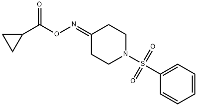 4-([(CYCLOPROPYLCARBONYL)OXY]IMINO)-1-(PHENYLSULFONYL)PIPERIDINE 结构式