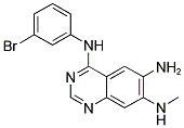 6-AMINO-4-[(3-BROMOPHENYL)AMINO]-7-(METHYLAMINO)QUINAZOLINE 结构式