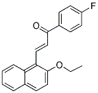 1-(4-FLUOROPHENYL)-3-(2-ETHOXYNAPHTHYL)-2-PROPEN-1-ONE 结构式