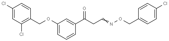 3-(3-[(2,4-Dichlorobenzyl)oxy]phenyl)-3-oxopropanal O-(4-chlorobenzyl)oxime 结构式