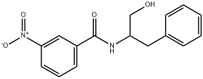 N-(1-BENZYL-2-HYDROXYETHYL)-3-NITROBENZENECARBOXAMIDE 结构式