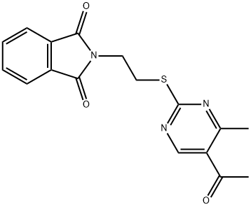 2-(2-((5-乙酰基-4-甲基嘧啶-2-基)硫)乙基)异吲哚啉-1,3-二酮 结构式