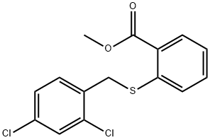 METHYL 2-[(2,4-DICHLOROBENZYL)SULFANYL]BENZENECARBOXYLATE 结构式