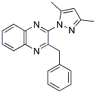 2-BENZYL-3-(3,5-DIMETHYL-1H-PYRAZOL-1-YL)QUINOXALINE 结构式