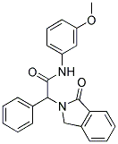 N-(3-METHOXYPHENYL)-2-(1-OXO-1,3-DIHYDRO-2H-ISOINDOL-2-YL)-2-PHENYLACETAMIDE 结构式