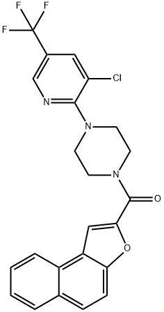 (4-[3-Chloro-5-(trifluoromethyl)-2-pyridinyl]piperazino)(naphtho[2,1-b]furan-2-yl)methanone 结构式