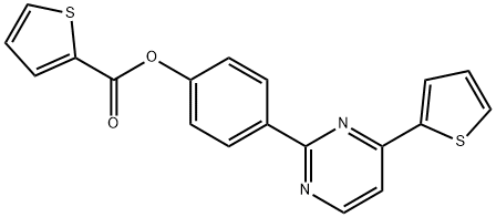 4-[4-(2-THIENYL)-2-PYRIMIDINYL]PHENYL 2-THIOPHENECARBOXYLATE 结构式