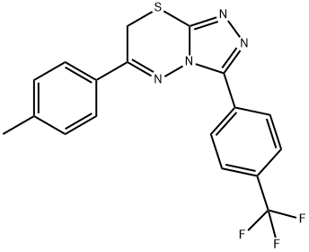 6-(4-METHYLPHENYL)-3-[4-(TRIFLUOROMETHYL)PHENYL]-7H-[1,2,4]TRIAZOLO[3,4-B][1,3,4]THIADIAZINE 结构式