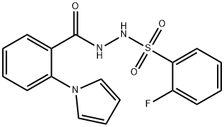 2-FLUORO-N'-[2-(1H-PYRROL-1-YL)BENZOYL]BENZENESULFONOHYDRAZIDE 结构式