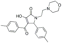 3-HYDROXY-4-(4-METHYLBENZOYL)-1-(2-MORPHOLINOETHYL)-5-P-TOLYL-1H-PYRROL-2(5H)-ONE 结构式