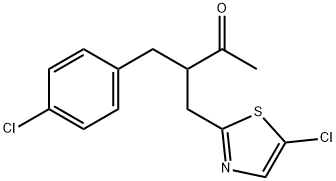 3-(4-CHLOROBENZYL)-4-(5-CHLORO-1,3-THIAZOL-2-YL)-2-BUTANONE 结构式