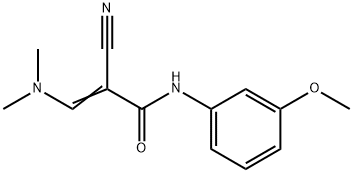 (E)-2-CYANO-3-(DIMETHYLAMINO)-N-(3-METHOXYPHENYL)-2-PROPENAMIDE 结构式