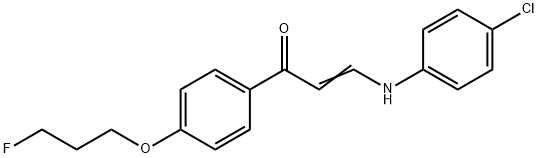 (E)-3-(4-CHLOROANILINO)-1-[4-(3-FLUOROPROPOXY)PHENYL]-2-PROPEN-1-ONE 结构式
