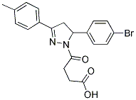 4-(5-(4-溴苯基)-3-(对甲苯基)-4,5-二氢-1H-吡唑-1-基)-4-氧代丁酸 结构式