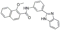 N-[3-(1H-BENZIMIDAZOL-2-YL)PHENYL]-1-METHOXY-2-NAPHTHAMIDE 结构式