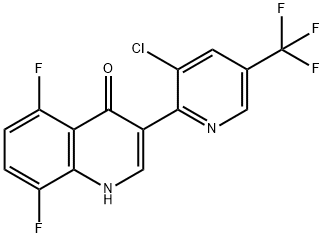 3-[3-CHLORO-5-(TRIFLUOROMETHYL)-2-PYRIDINYL]-5,8-DIFLUORO-4(1H)-QUINOLINONE 结构式