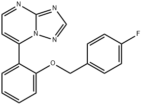 4-FLUOROBENZYL 2-[1,2,4]TRIAZOLO[1,5-A]PYRIMIDIN-7-YLPHENYL ETHER 结构式