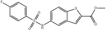 5-((4-氟苯基)磺酰胺基)苯并[B]噻吩-2-甲酸甲酯 结构式