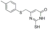 2-MERCAPTO-6-P-TOLYLSULFANYLMETHYL-3H-PYRIMIDIN-4-ONE 结构式