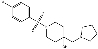 1-[(4-CHLOROPHENYL)SULFONYL]-4-(1-PYRROLIDINYLMETHYL)-4-PIPERIDINOL