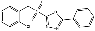 2-CHLOROBENZYL 5-PHENYL-1,3,4-OXADIAZOL-2-YL SULFONE 结构式