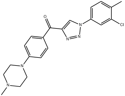 [1-(3-CHLORO-4-METHYLPHENYL)-1H-1,2,3-TRIAZOL-4-YL][4-(4-METHYLPIPERAZINO)PHENYL]METHANONE 结构式