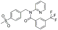 N-(4-(METHYLSULPHONYL)BENZYL)-N-(PYRIDIN-2-YL)-3-(TRIFLUOROMETHYL)BENZAMIDE 结构式