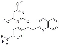 2-[2-((4,6-DIMETHOXYPYRIMIDIN-2-YL)OXY)-2-(4-(TRIFLUOROMETHYL)PHENYL)ETHYL]QUINOLINE 结构式