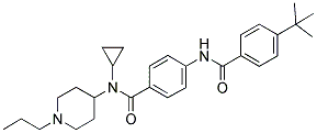 4-[(4-TERT-BUTYLBENZOYL)AMINO]-N-CYCLOPROPYL-N-(1-PROPYLPIPERIDIN-4-YL)BENZAMIDE 结构式