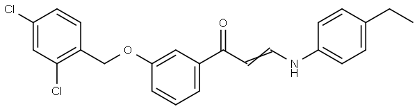 (E)-1-(3-[(2,4-Dichlorobenzyl)oxy]phenyl)-3-(4-ethylanilino)-2-propen-1-one 结构式