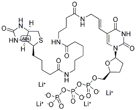 BIOTIN-16-2',3'-DIDEOXY-URIDINE-5'-TRIPHOSPHATE TETRALITHIUM SALT 结构式