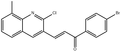 1-(4-BROMOPHENYL)-3-(2-CHLORO-8-METHYL-3-QUINOLINYL)-2-PROPEN-1-ONE 结构式