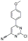 2-CHLORO-6-(4-METHOXYPHENYL)-4-PYRIMIDINECARBONITRILE 结构式