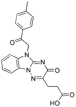 3-{5-[2-(4-METHYLPHENYL)-2-OXOETHYL]-3-OXO-3,5-DIHYDRO[1,2,4]TRIAZINO[2,3-A]BENZIMIDAZOL-2-YL}PROPANOIC ACID 结构式