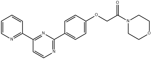 1-MORPHOLINO-2-(4-[4-(2-PYRIDINYL)-2-PYRIMIDINYL]PHENOXY)-1-ETHANONE 结构式