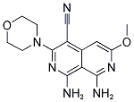 1,8-DIAMINO-6-METHOXY-3-MORPHOLIN-4-YL-2,7-NAPHTHYRIDINE-4-CARBONITRILE 结构式