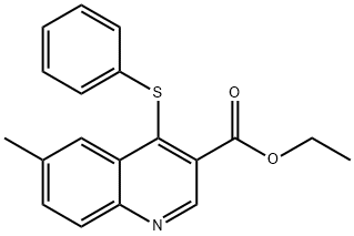 ETHYL 6-METHYL-4-(PHENYLSULFANYL)-3-QUINOLINECARBOXYLATE 结构式