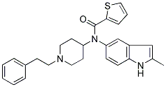 N-[2-METHYL-1H-INDOL-5-YL]-N-[1-(2-PHENYLETHYL)PIPERIDIN-4-YL]THIOPHENE-2-CARBOXAMIDE 结构式