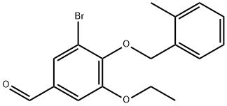 3-BROMO-5-ETHOXY-4-[(2-METHYLBENZYL)OXY]BENZALDEHYDE 结构式