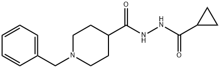 N'-[(1-BENZYL-4-PIPERIDINYL)CARBONYL]CYCLOPROPANECARBOHYDRAZIDE 结构式