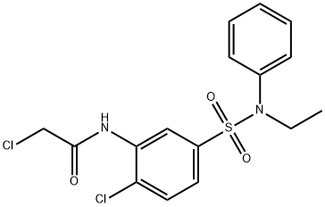 2-CHLORO-N-[2-CHLORO-5-(ETHYL-PHENYL-SULFAMOYL)-PHENYL]-ACETAMIDE 结构式