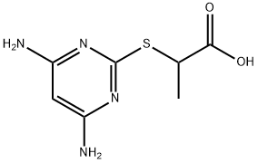 2-(4,6-二氨基嘧啶-2-基磺酰基)-丙酸 结构式