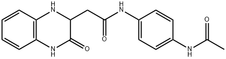 N-[4-(ACETYLAMINO)PHENYL]-2-(3-OXO-1,2,3,4-TETRAHYDROQUINOXALIN-2-YL)ACETAMIDE 结构式