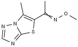 1-(6-Methyl[1,3]thiazolo[3,2-b][1,2,4]triazol-5-yl)-1-ethanone O-methyloxime 结构式